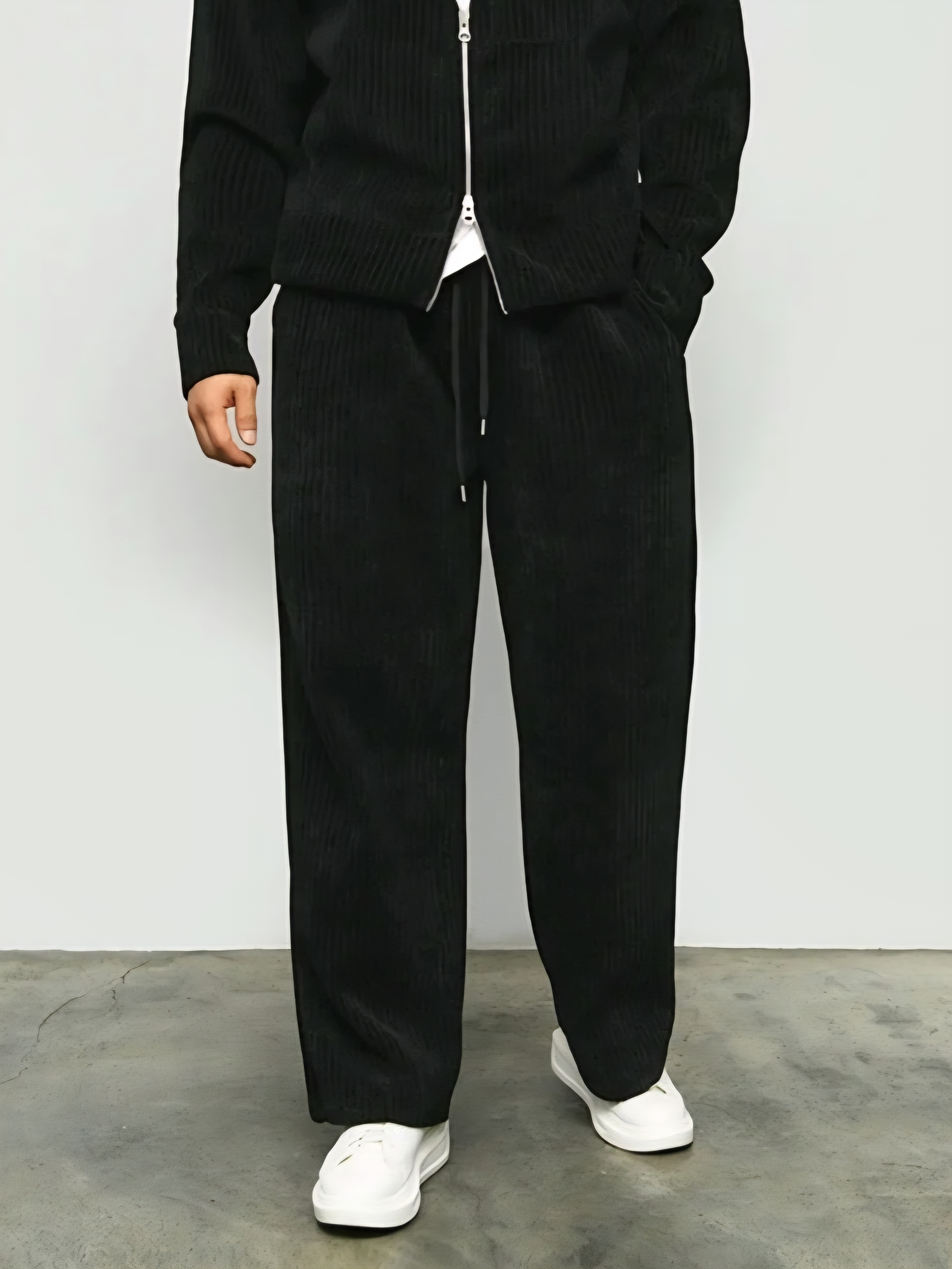 華夫格寬鬆休閒褲