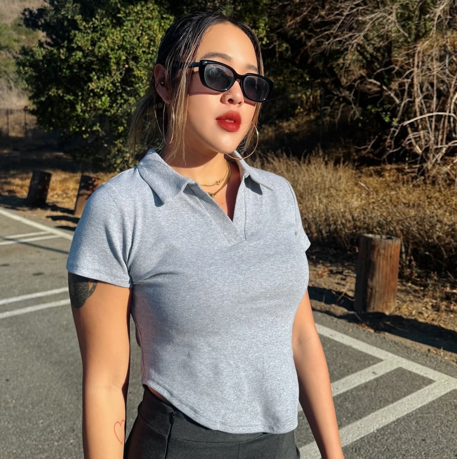 𝐑𝐢𝐛𝐅𝐥𝐞𝐱™ 針織螺紋短版襯衫（2色）