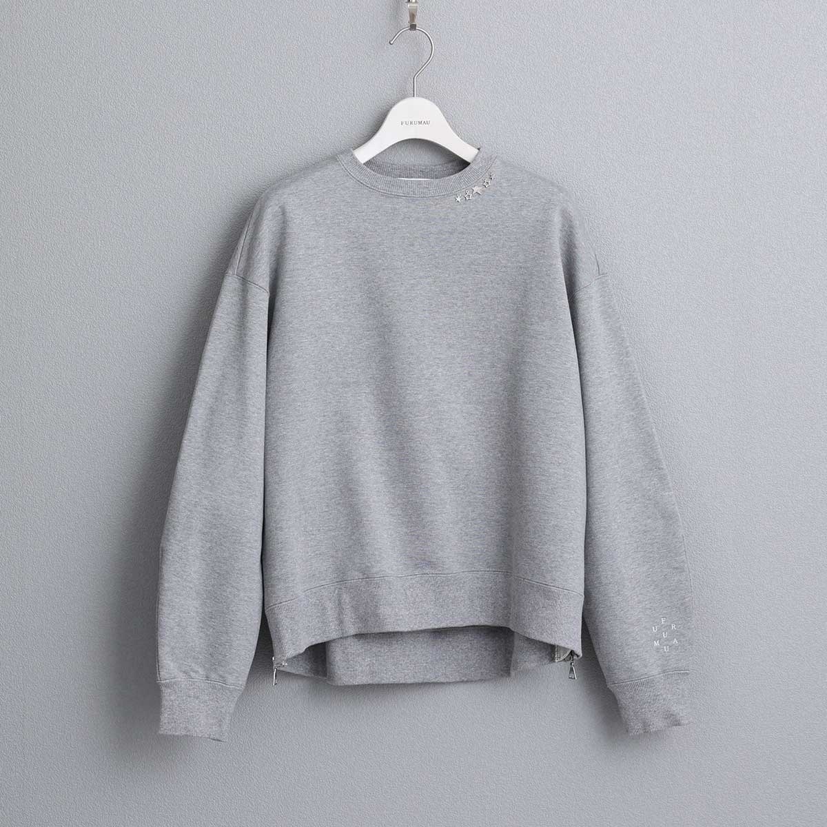 多造型側拉鍊套頭衫（灰）