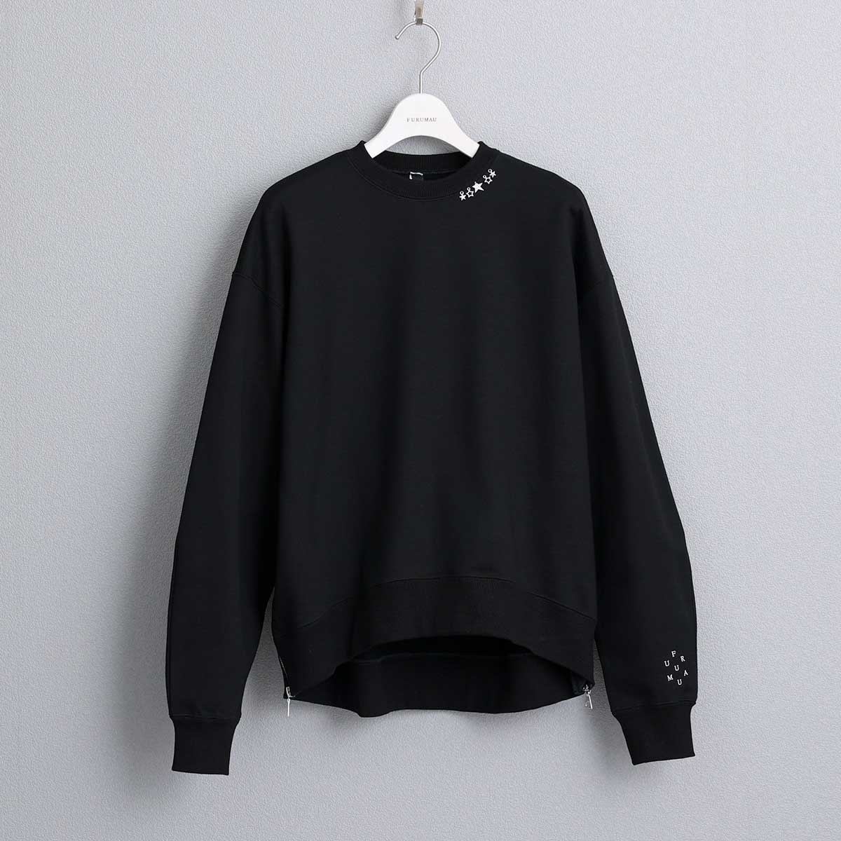 多造型側拉鍊套頭衫（黑）