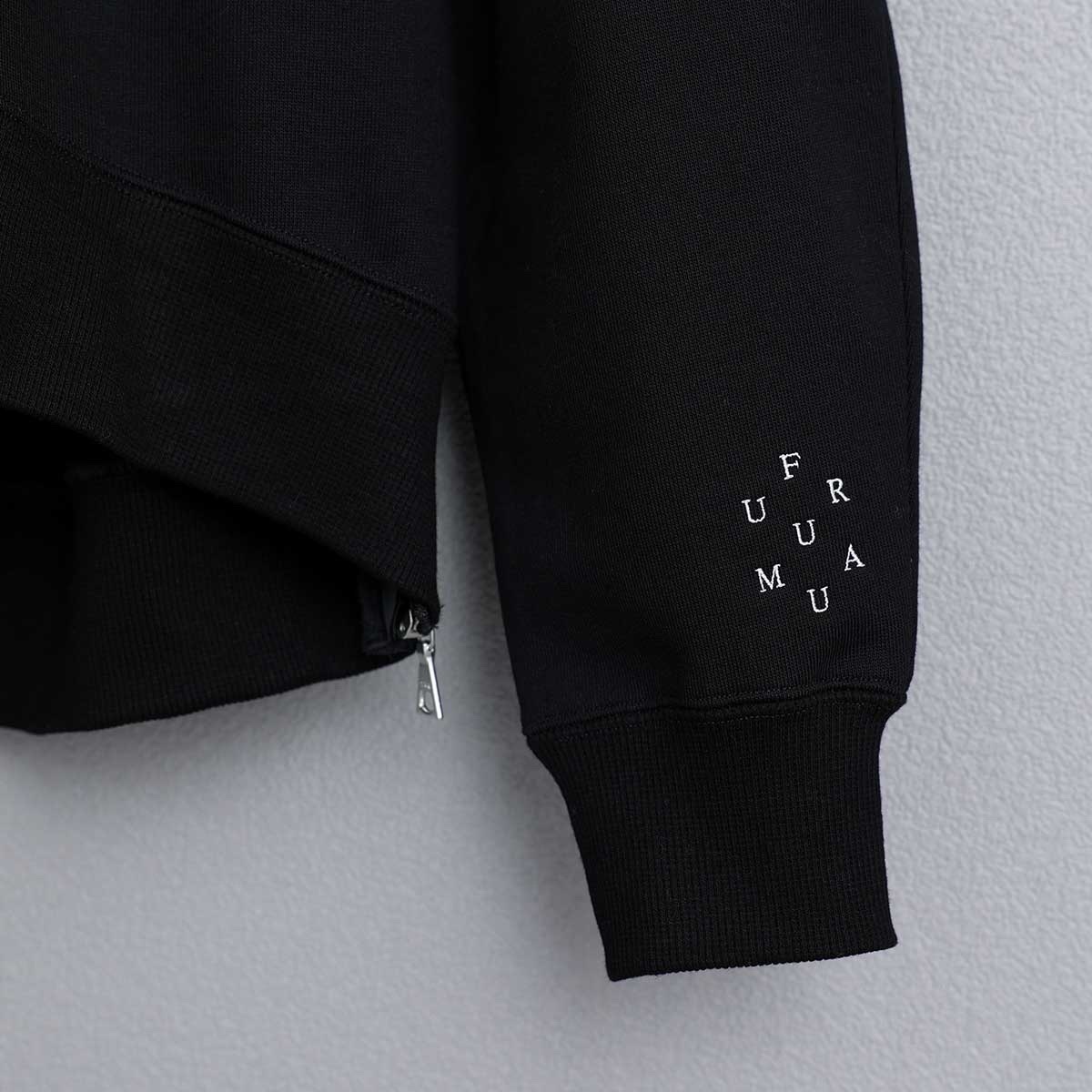 多造型側拉鍊套頭衫（黑）