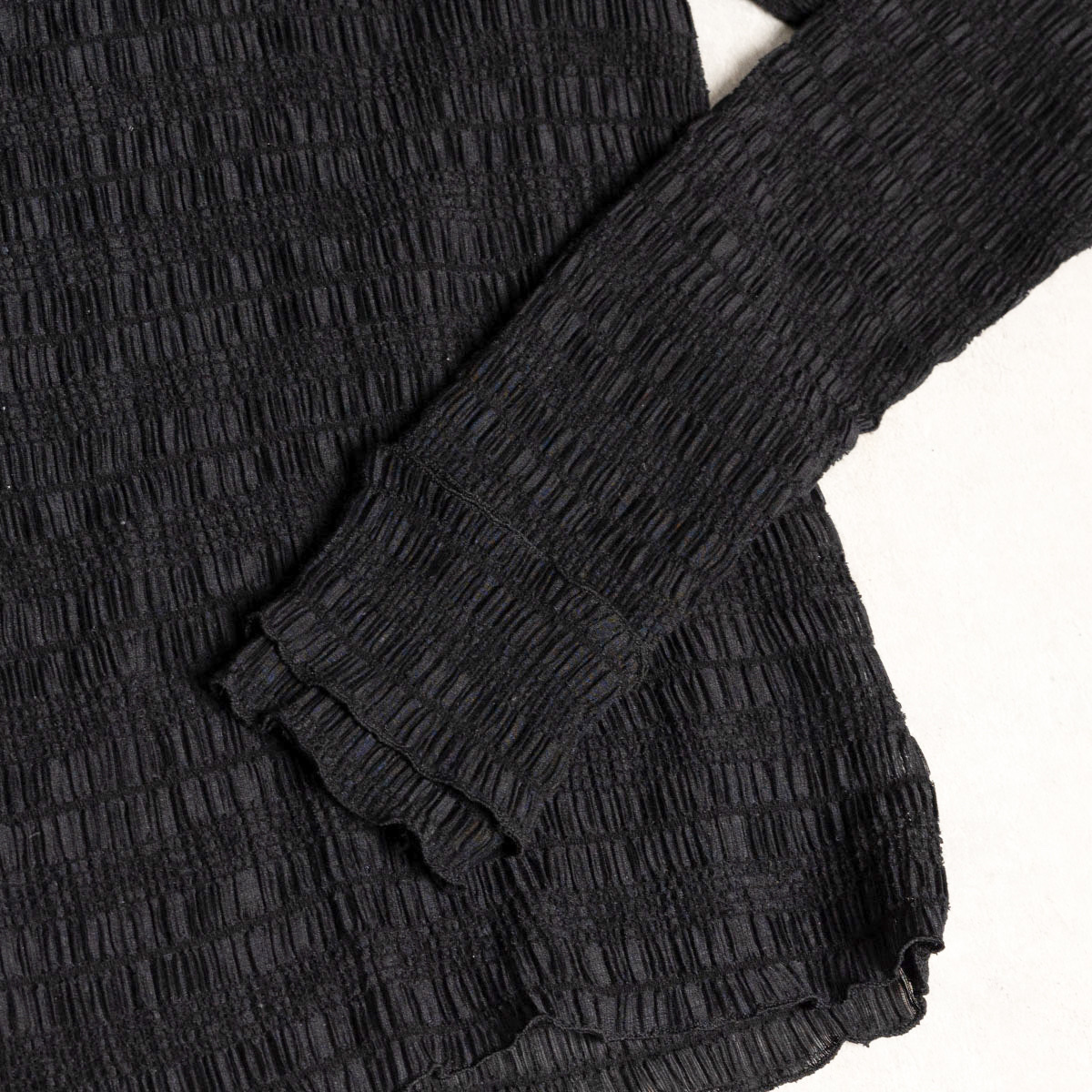 高領薄透紗打底衫