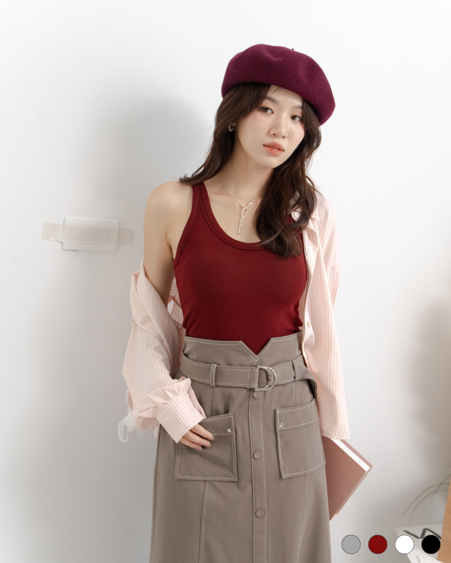 厚磅彈力美背U領小可愛