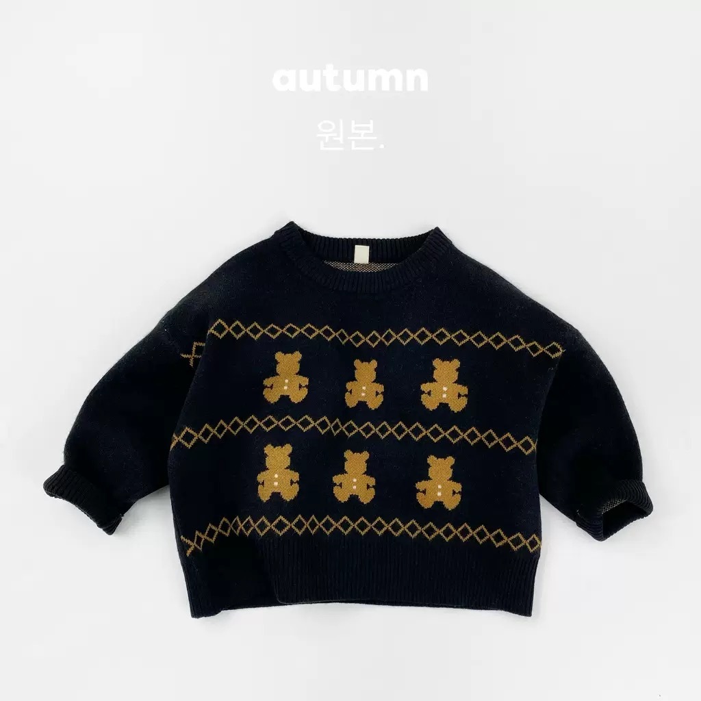 黑色熊熊針織上衣