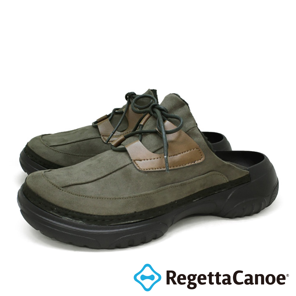 大阪樂步健康鞋RegettaCanoe-麂皮絨面保暖便鞋穆勒鞋CJRG0004(KHA-卡其色)