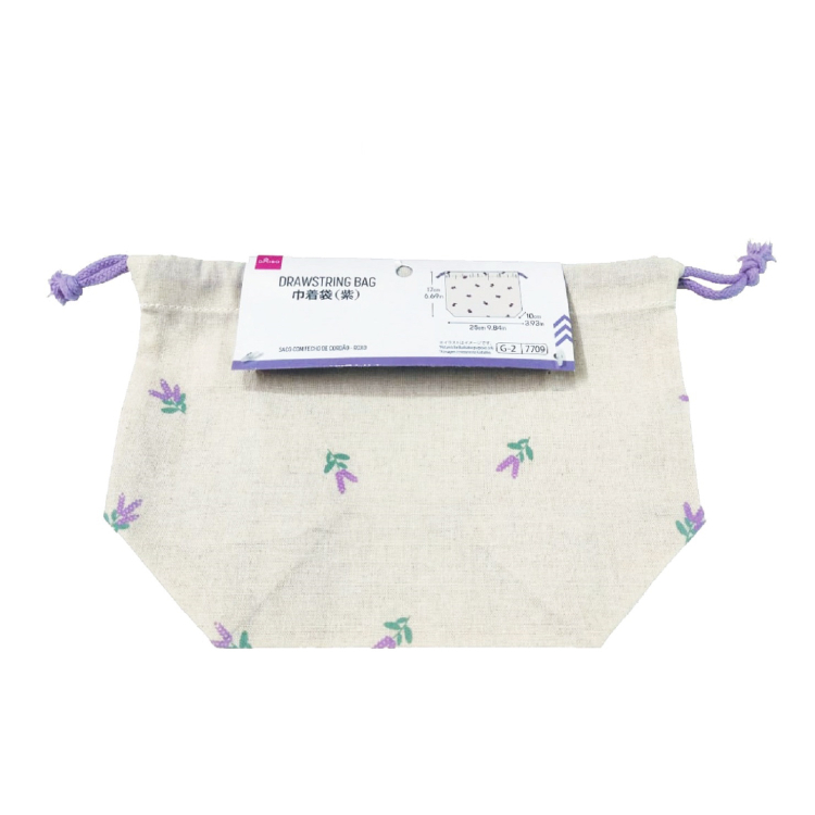 束口袋/紫 15×17×10cm