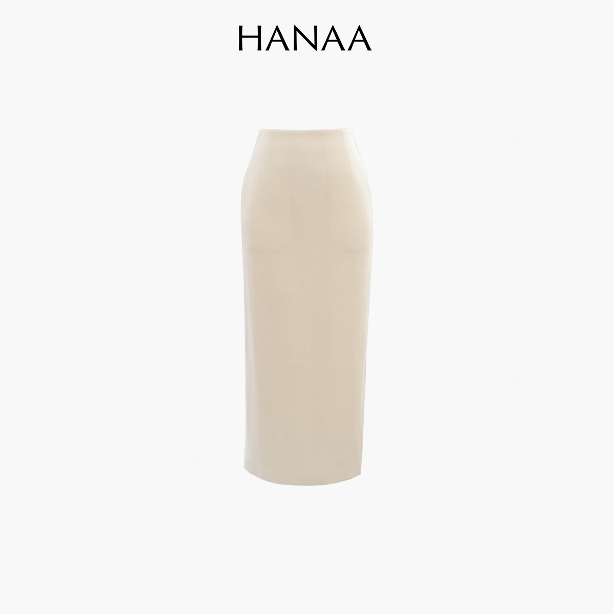 HANAA 新款羊毛後開叉直筒半身裙