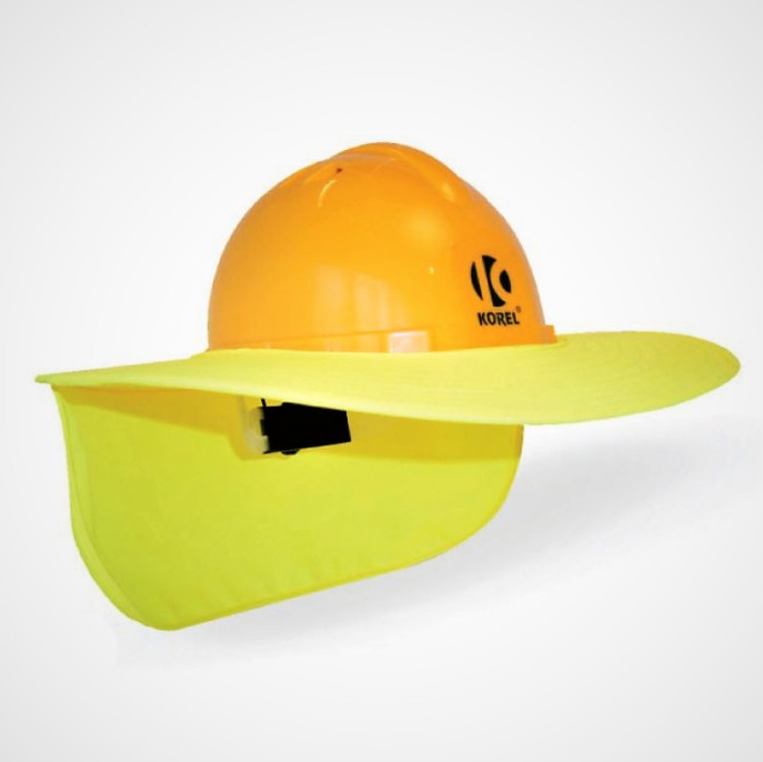 "KOREL"星嘜土耳其安全帽遮光擋連防曬頸巾(熒光綠色)#KNP-BL/BM-[SUNDD]