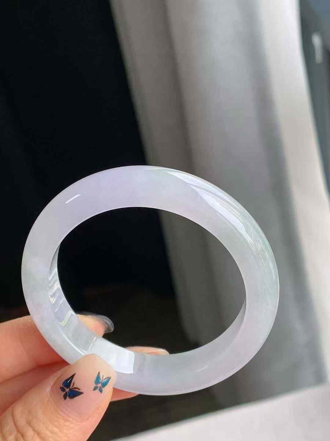 冰紫翡翠正圈手鐲,天然翡翠A玉, 緬甸玉, Jade, Jadeite