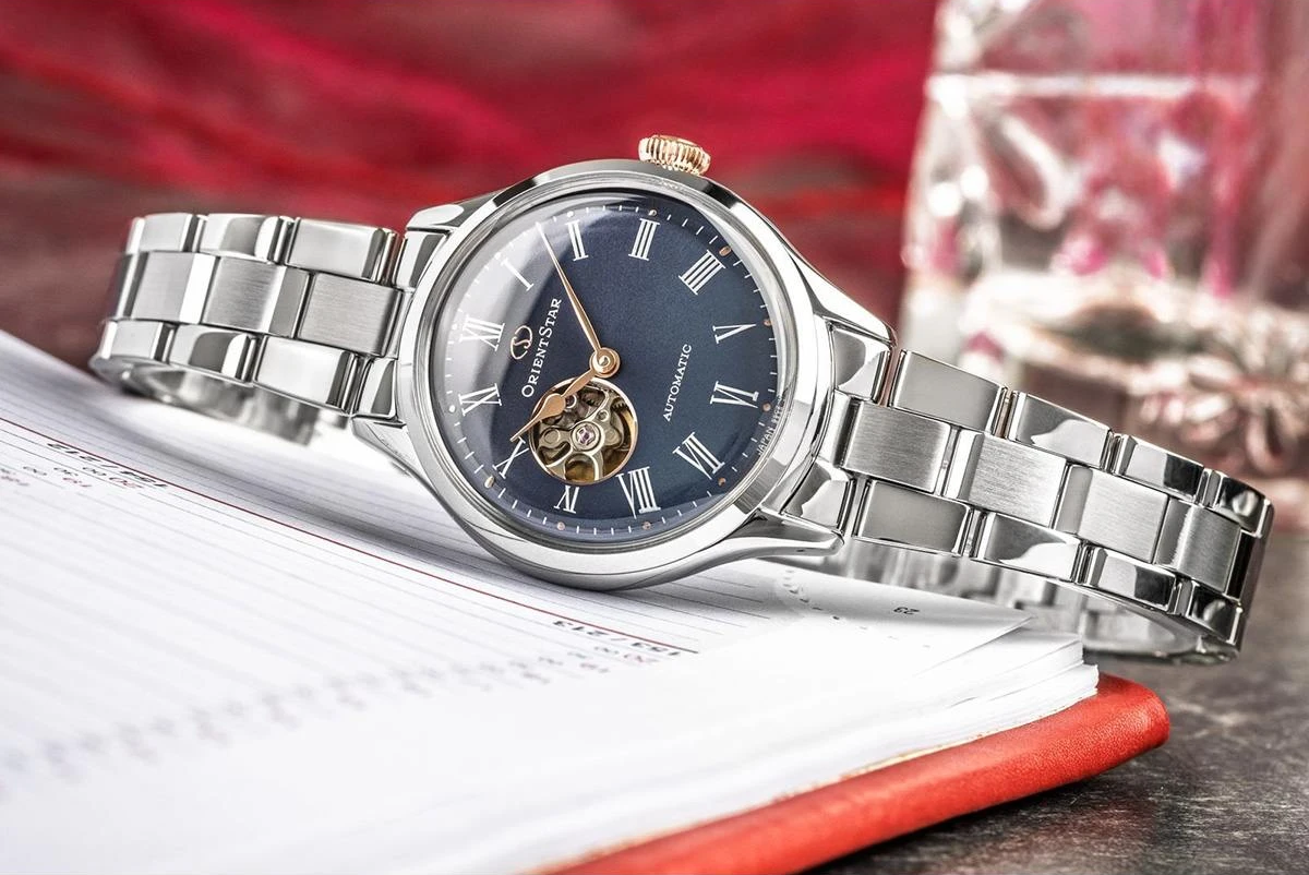 萬年鐘錶 - 東方錶  ORIENT STAR  東方之星 限量雪景藍灰面盤機械女錶  RE-ND0022L 錶徑 : 30.5mm