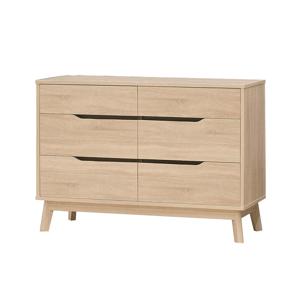 芬特3.7尺六斗櫃/六抽收納櫃/置物櫃