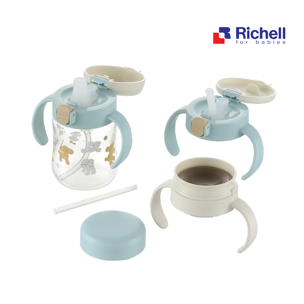 彌月禮【Richell 利其爾】TLI 三代 3階段水杯禮盒組 - 布逗兒