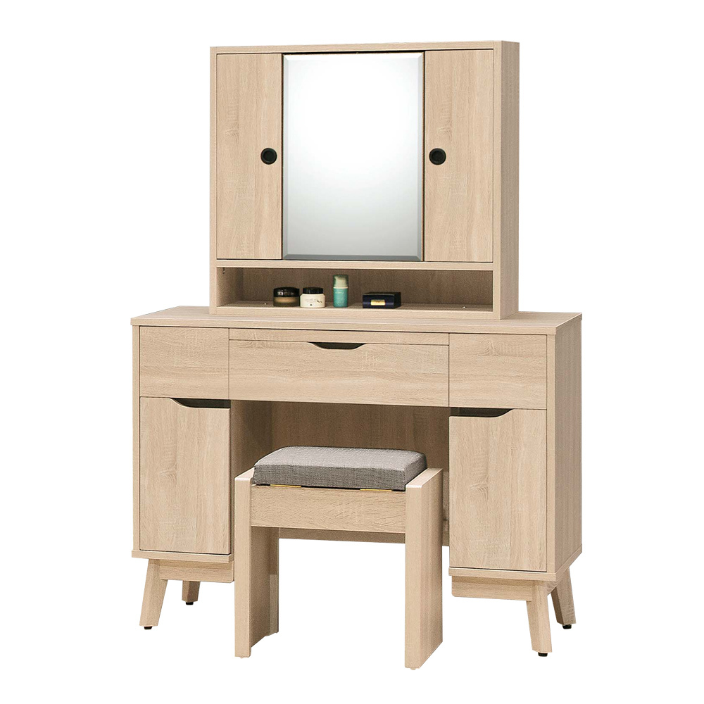 芬特3.3尺旋轉鏡化妝桌/鏡台/梳妝台(贈化妝椅)