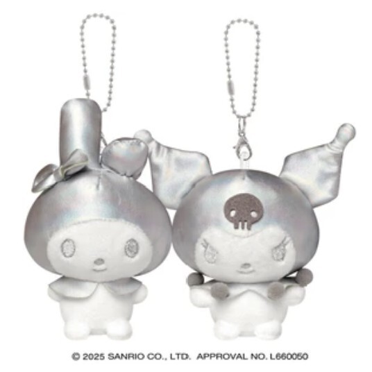 ! New ! My Melody /Kuromi  Nico Nui Silver Keychain