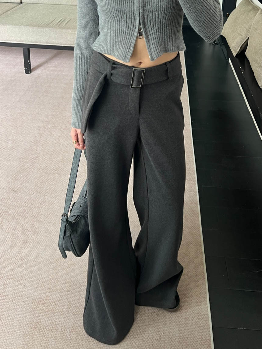 磨毛喇叭西裝褲*2色
