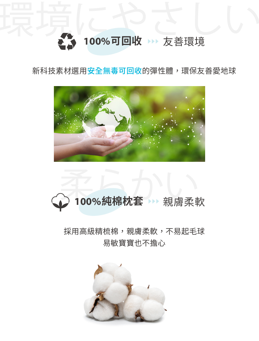 Combi，Airpro水洗空氣枕平枕的實品圖