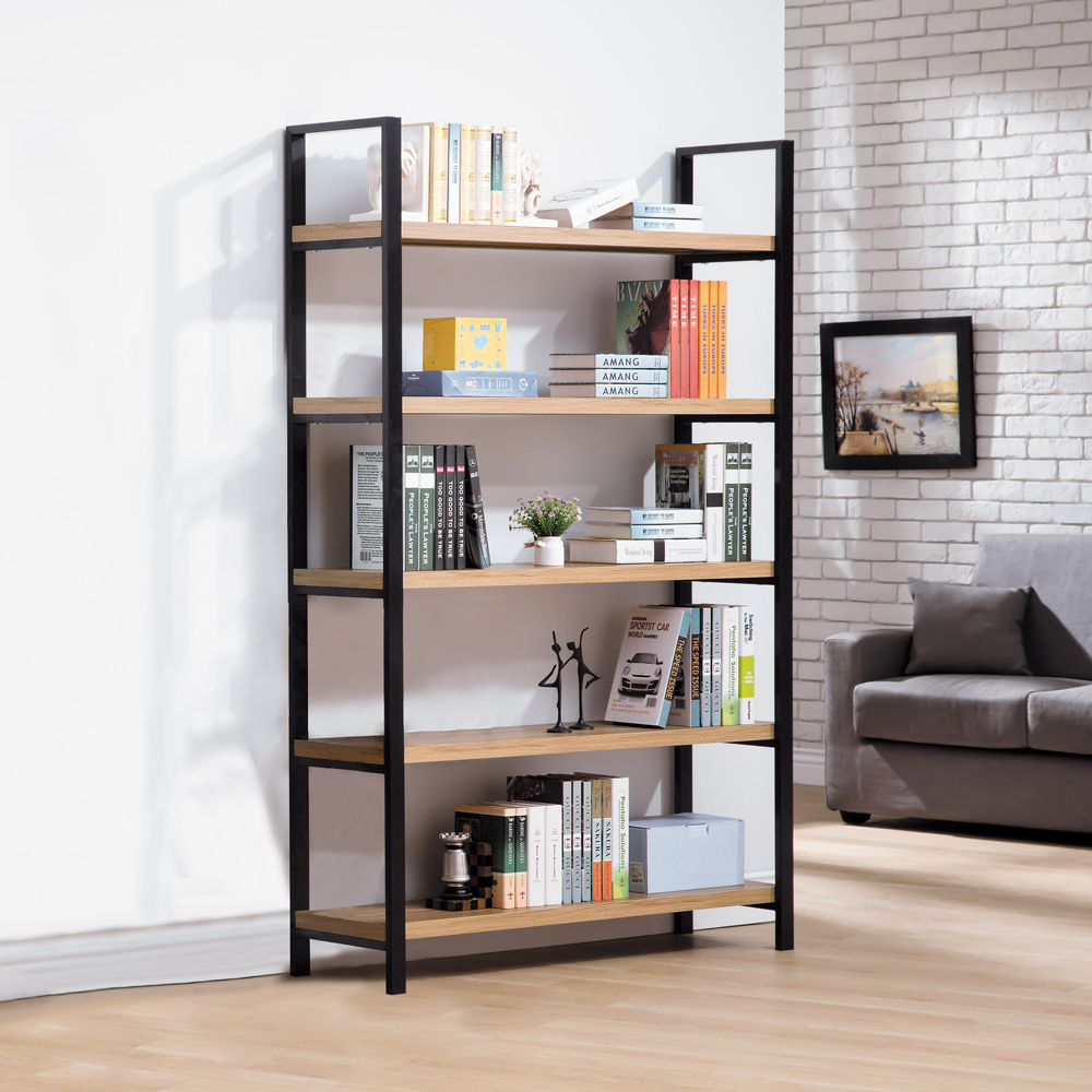 東尼歐4尺工業風開放式書架/展示置物架/五層架