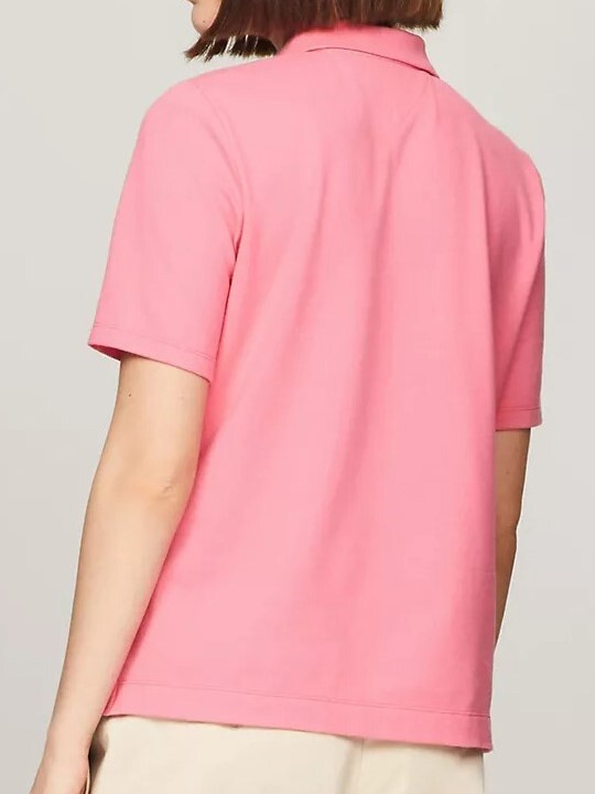 [S] TOMMY HILFIGER ESSENTIAL POLO SHIRT,PINK, 76J4865-670 [FINAL SALE] (STH635)