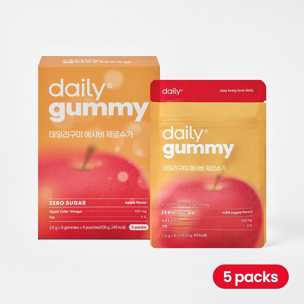 0 SUGAR 維C軟糖 (蘋果醋) (一盒五包)
