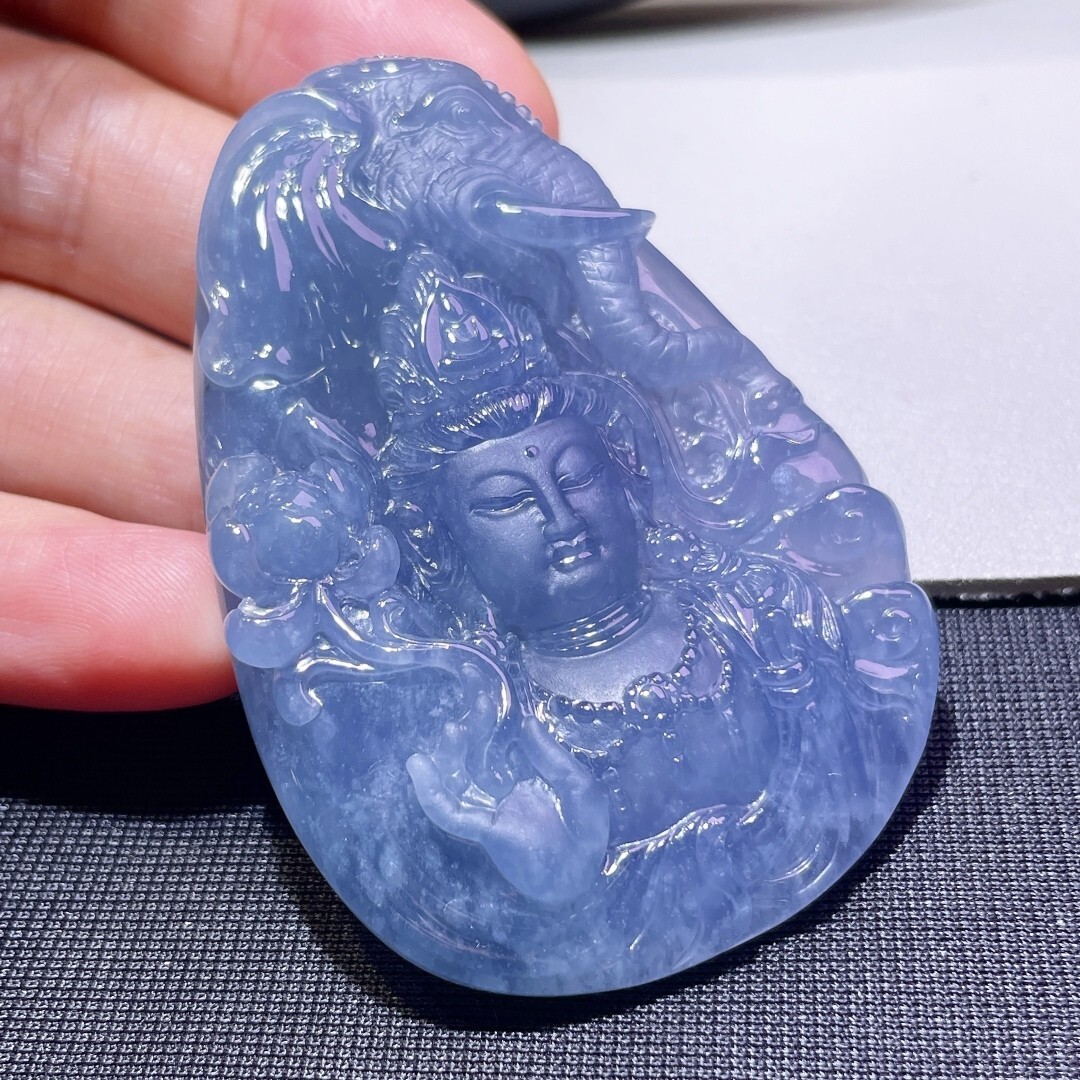 101344 翡翠普賢菩薩吊墜