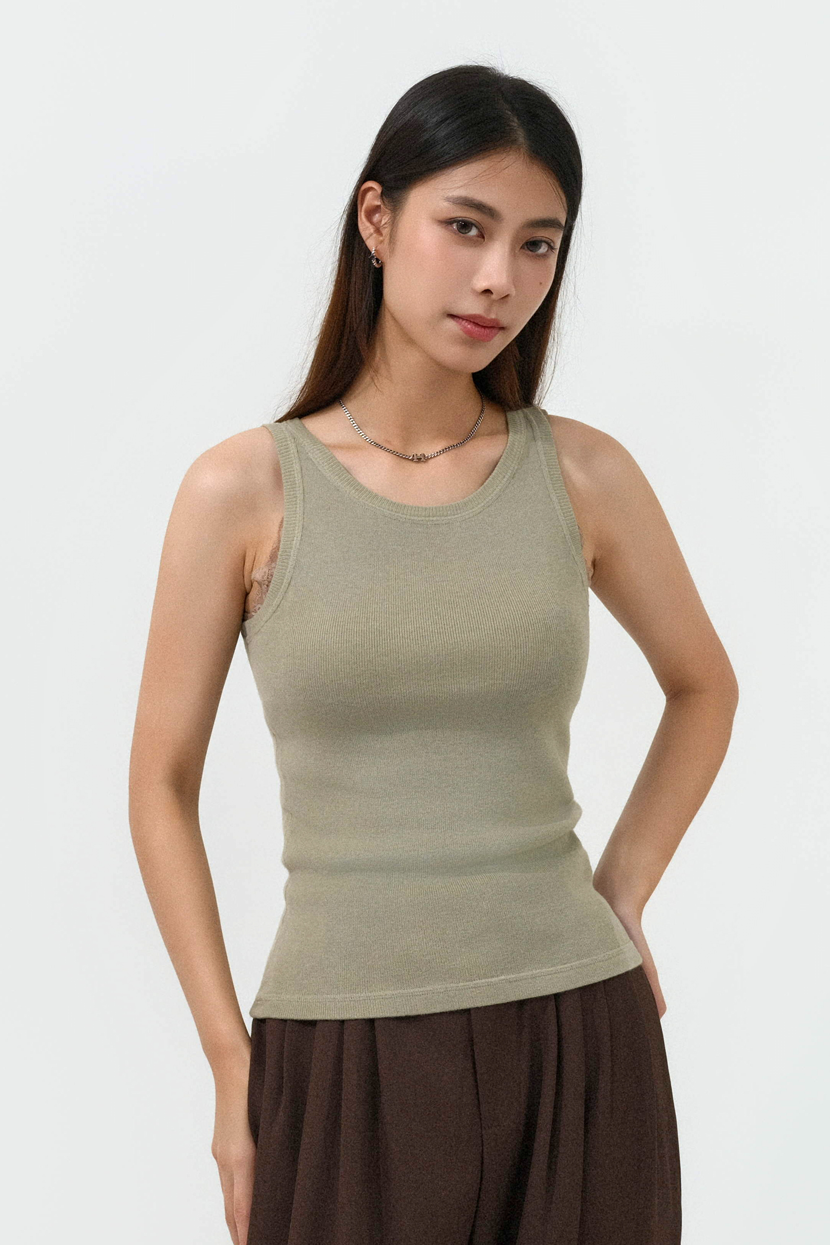 簡約款密針織背心 (現貨款式）