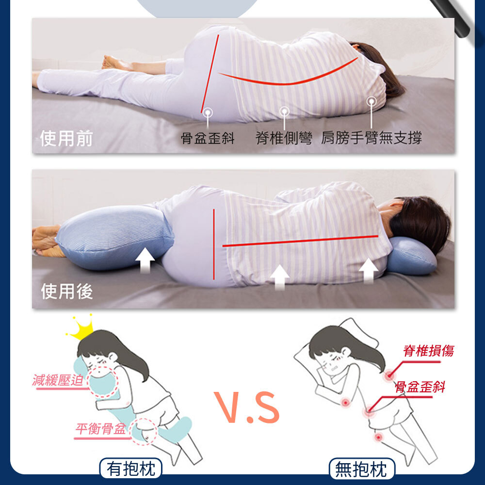 【日本旭川】AIRFit日本生命磁氧活力石墨烯側睡抱枕