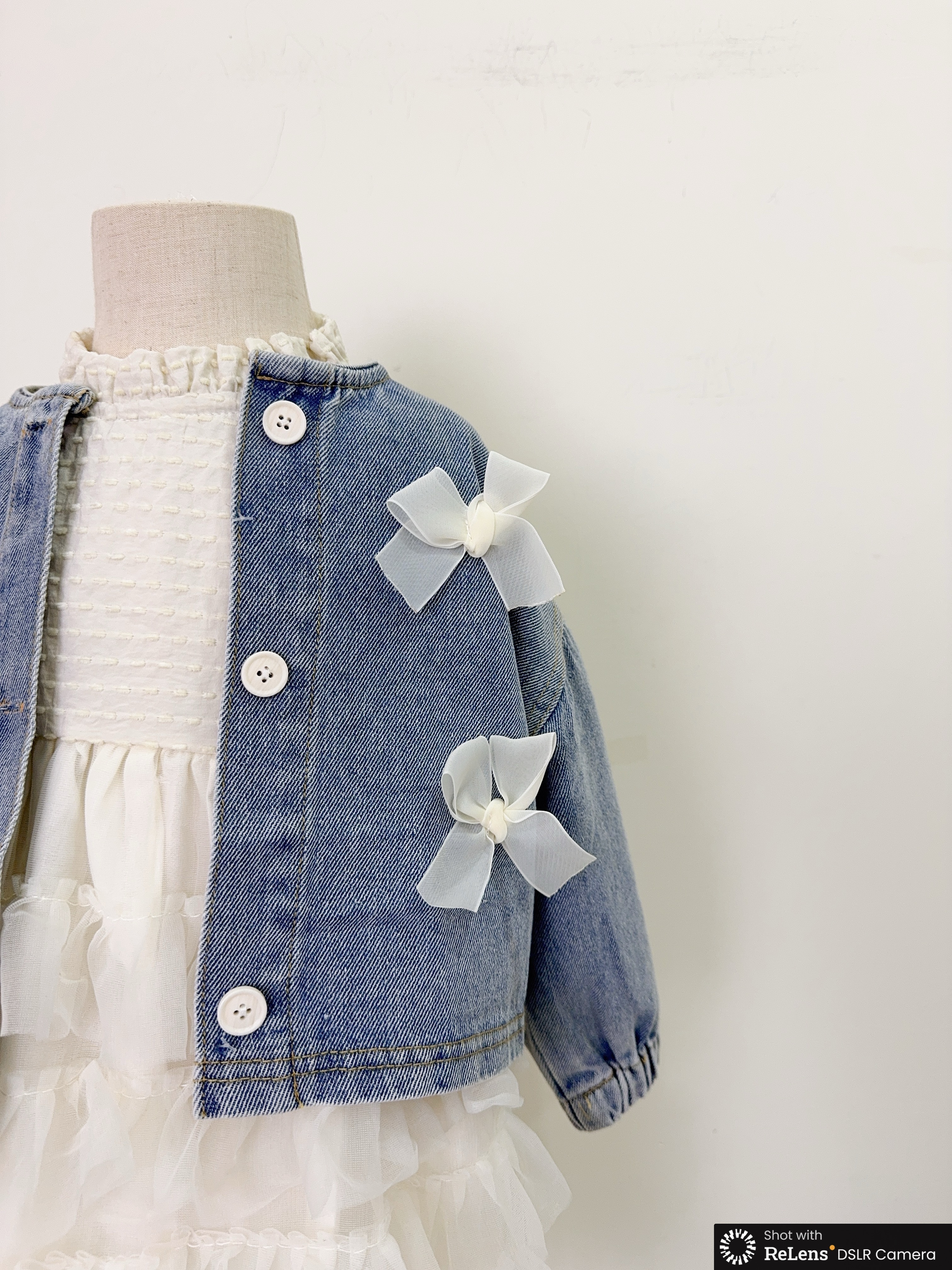 M3432小仙女洋裝＋蝴蝶結外套 套裝c78