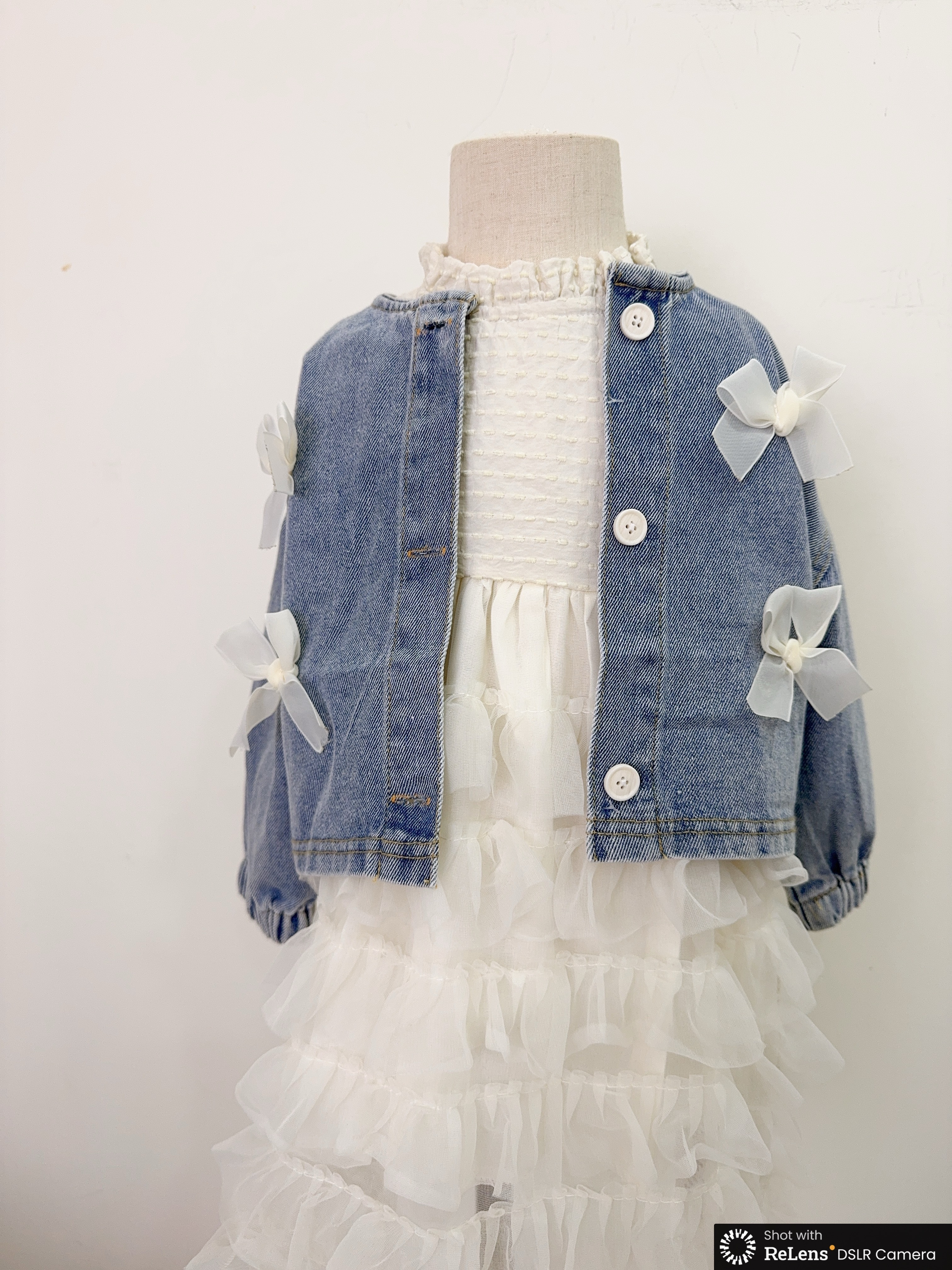 M3432小仙女洋裝＋蝴蝶結外套 套裝c78