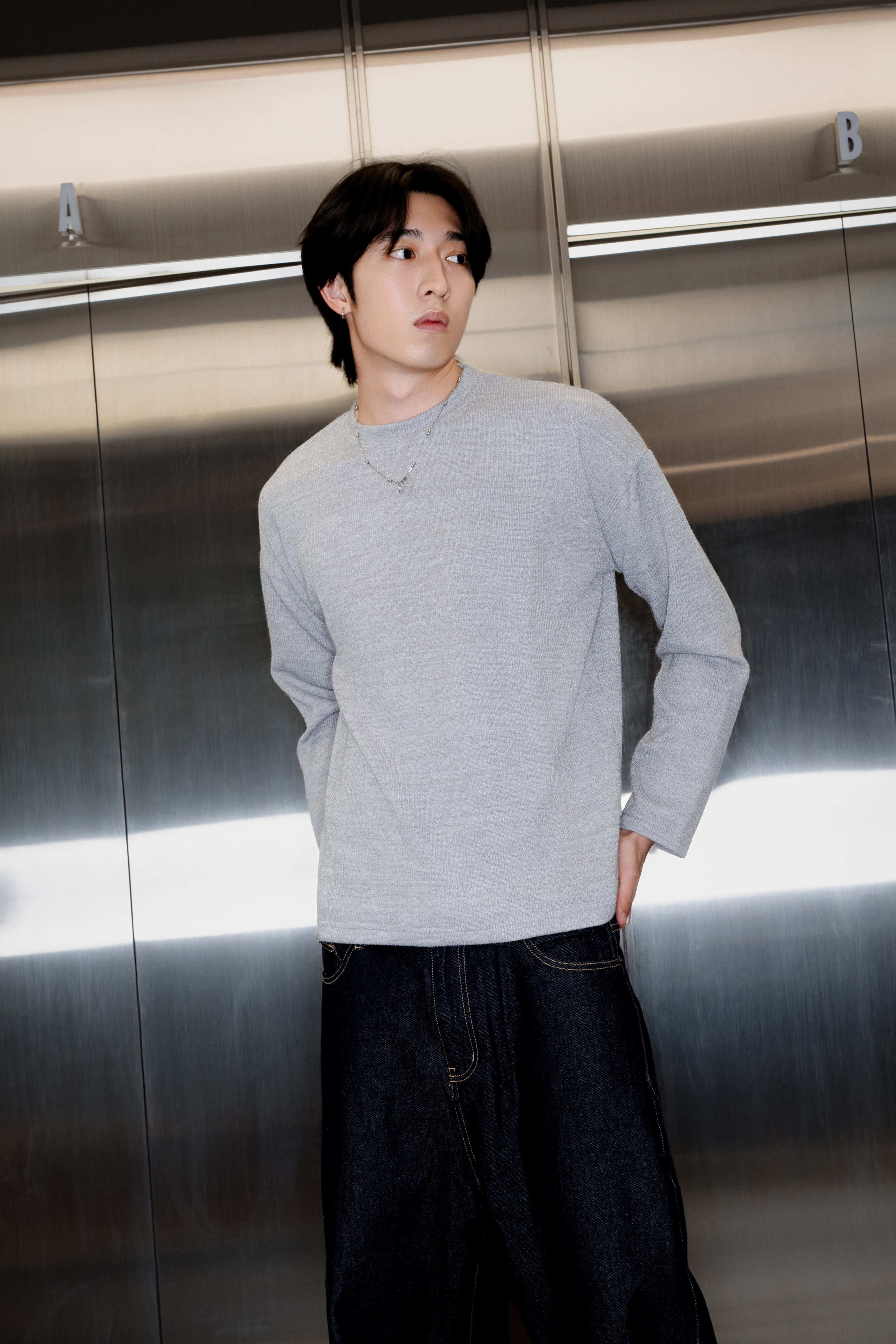 SIMON MADE TL-2403 百搭 薄針織 寬鬆 薄長袖