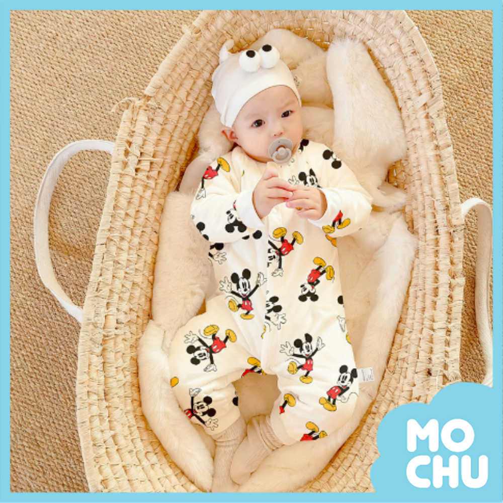 米奇風采夾棉長袖連身衣