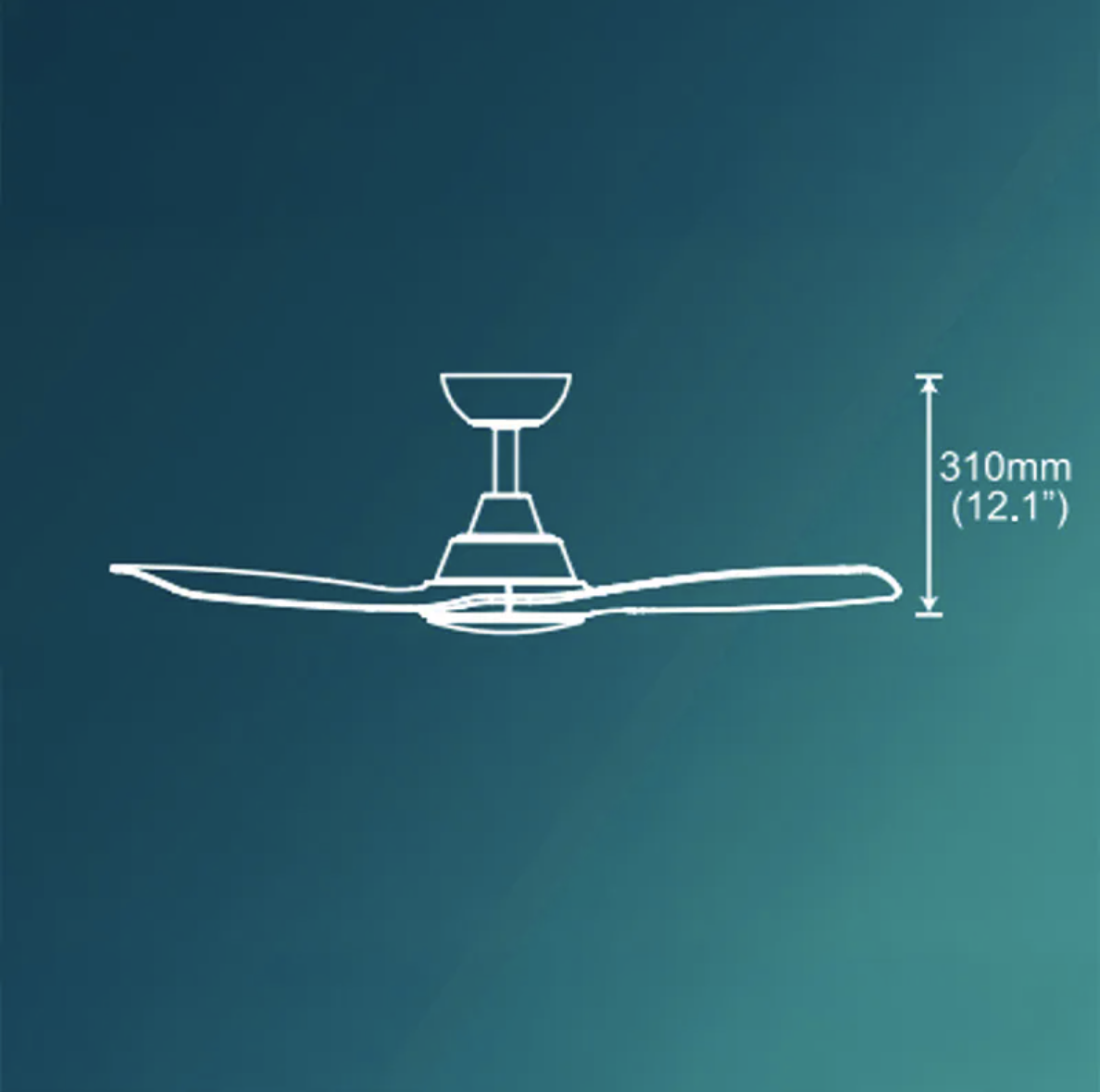 Philips Olas Fan ceiling 42' 30W+24W WH