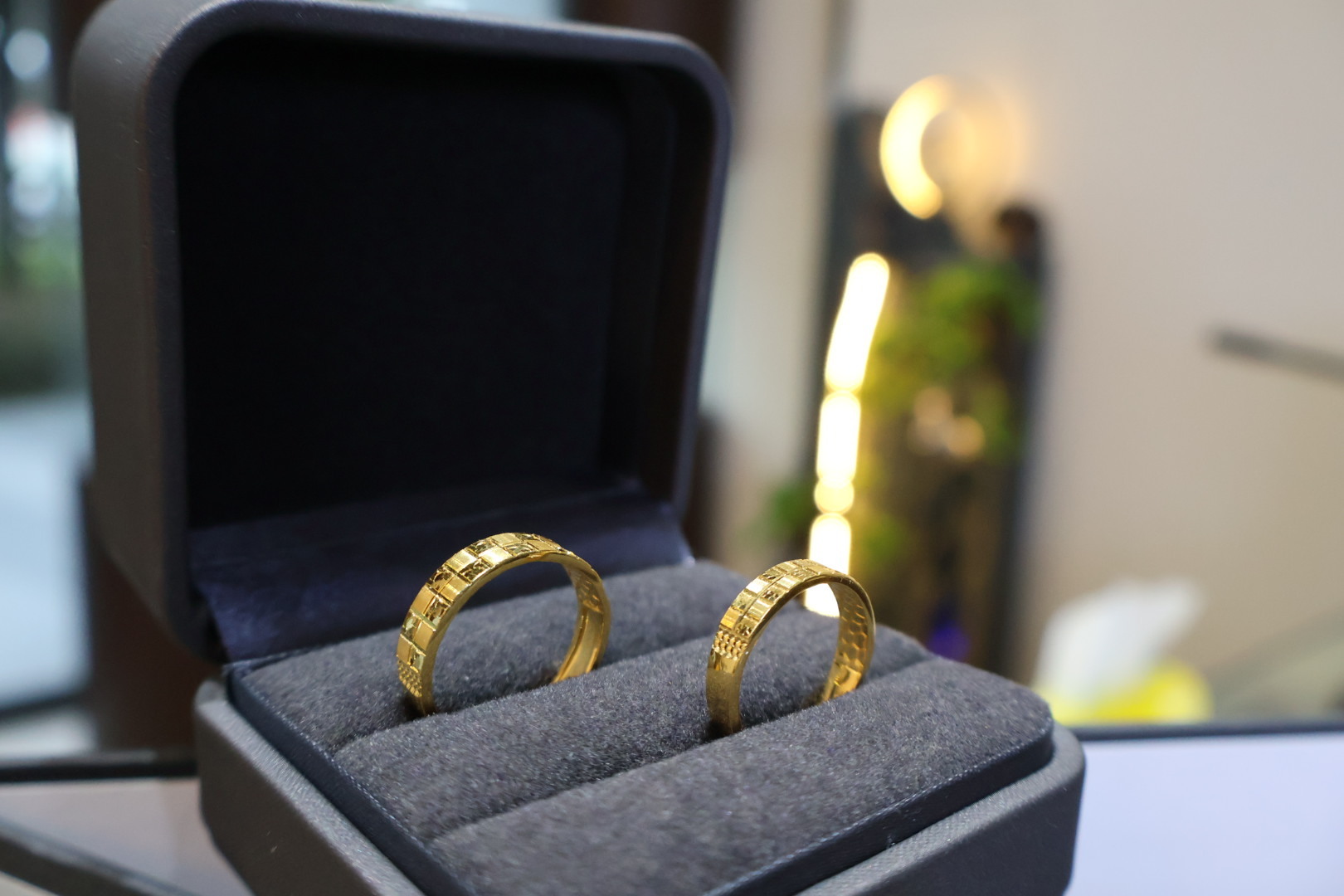 幾何拼格金對戒