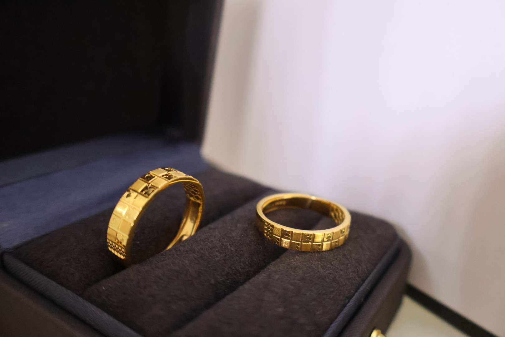 幾何拼格金對戒