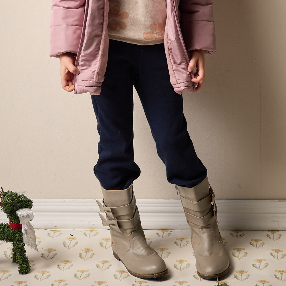 PIPPY 個性優雅小刷白牛仔長褲 藍