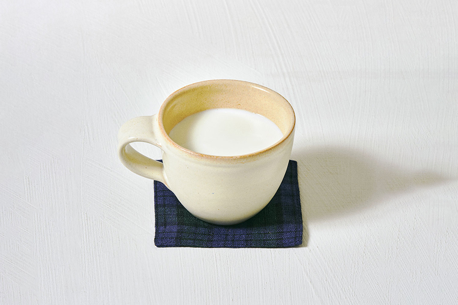 fog linen work - 亞麻杯墊／深綠底深藍線蘇格蘭格紋