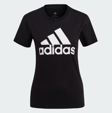 [S] ADIDAS BLACK/WHITE ESSENTIAL LOGO TEE, GL0722-BLACK/WHITE (SAD272)