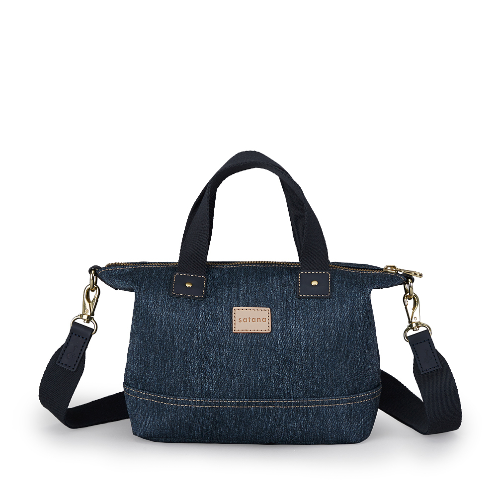 Denim 迷你托特包-深丹寧藍