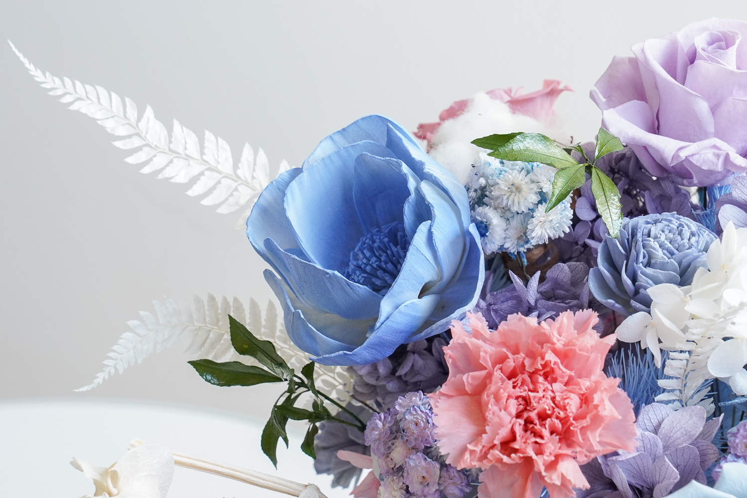 大型永生花盆栽,代客送花服務,永生花推薦外送服務,特寫玫瑰