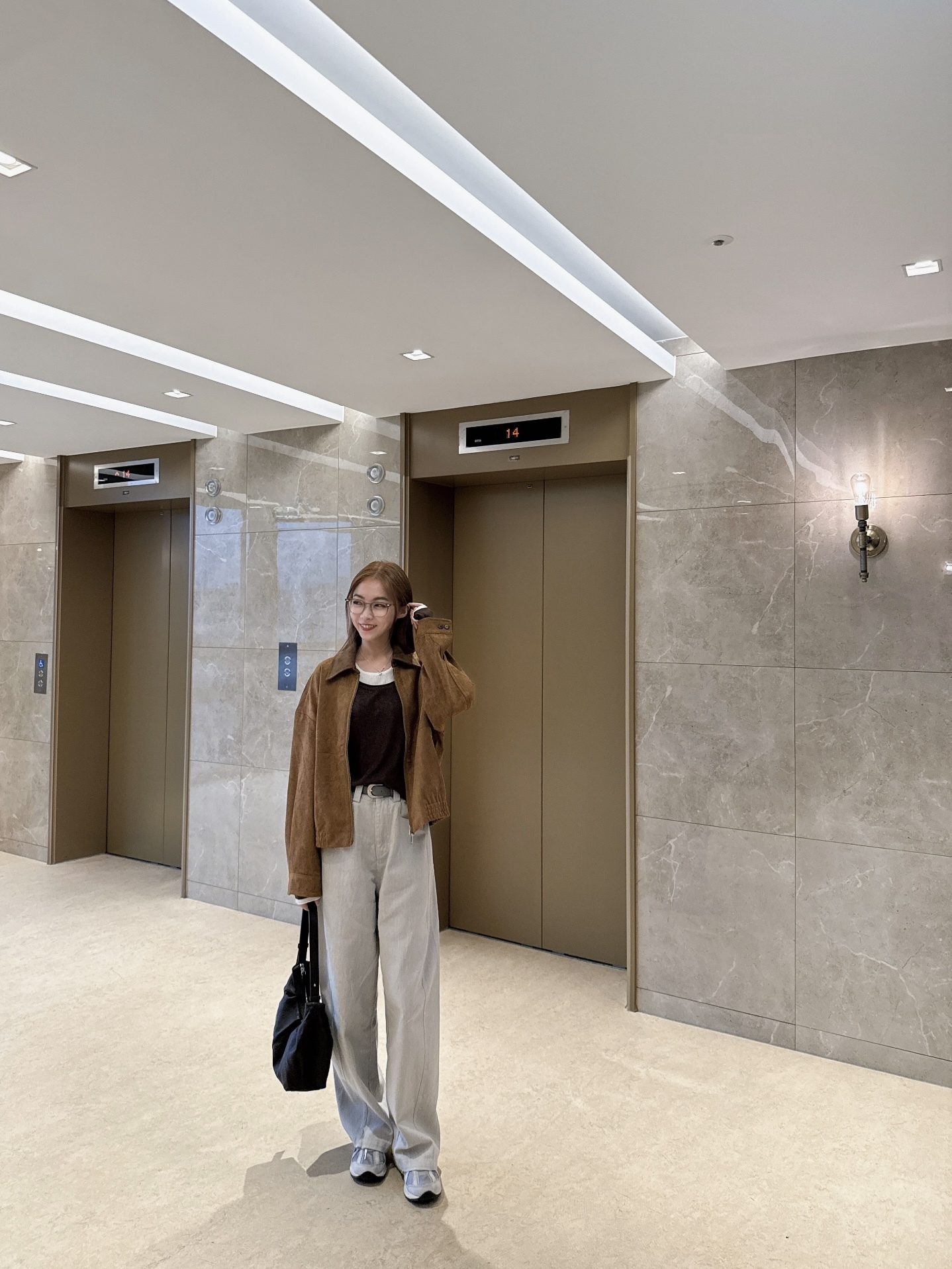 Top1最貴棟設計師超顯瘦軟料皮帶霧色寬褲 (S/M)