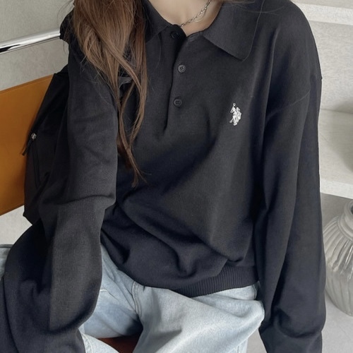 U.S. POLO ASSN. x Ada 針織 薄長袖 POLO衫 秋季獨家 上衣 86867599