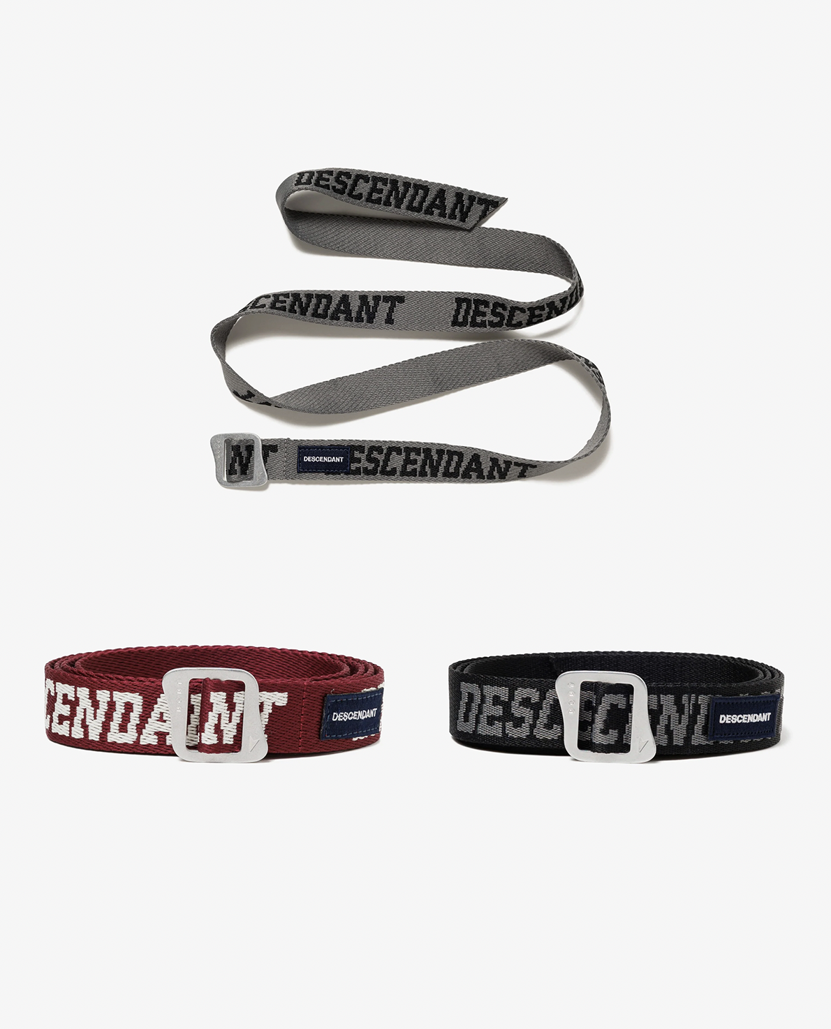 [Instock] DESCENDANT FW25 DIRT BELT | BLACK / GRAY / BURGUNDY