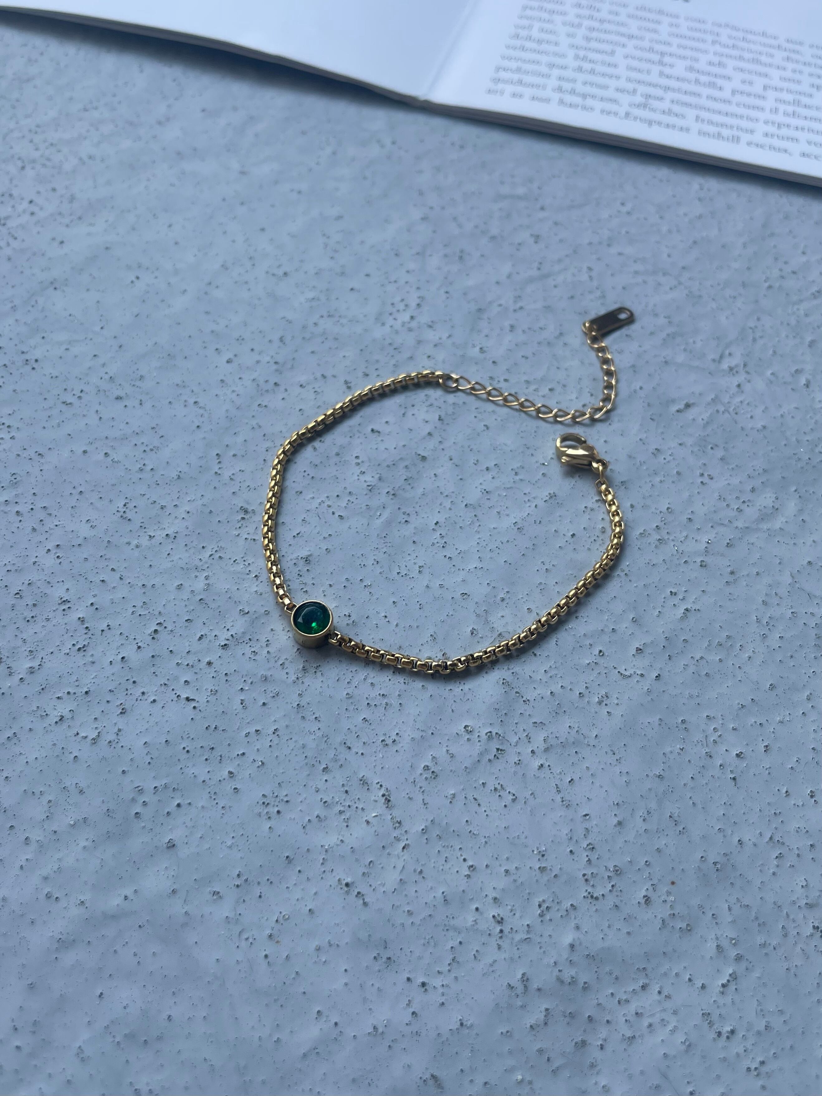 green stone bracelet