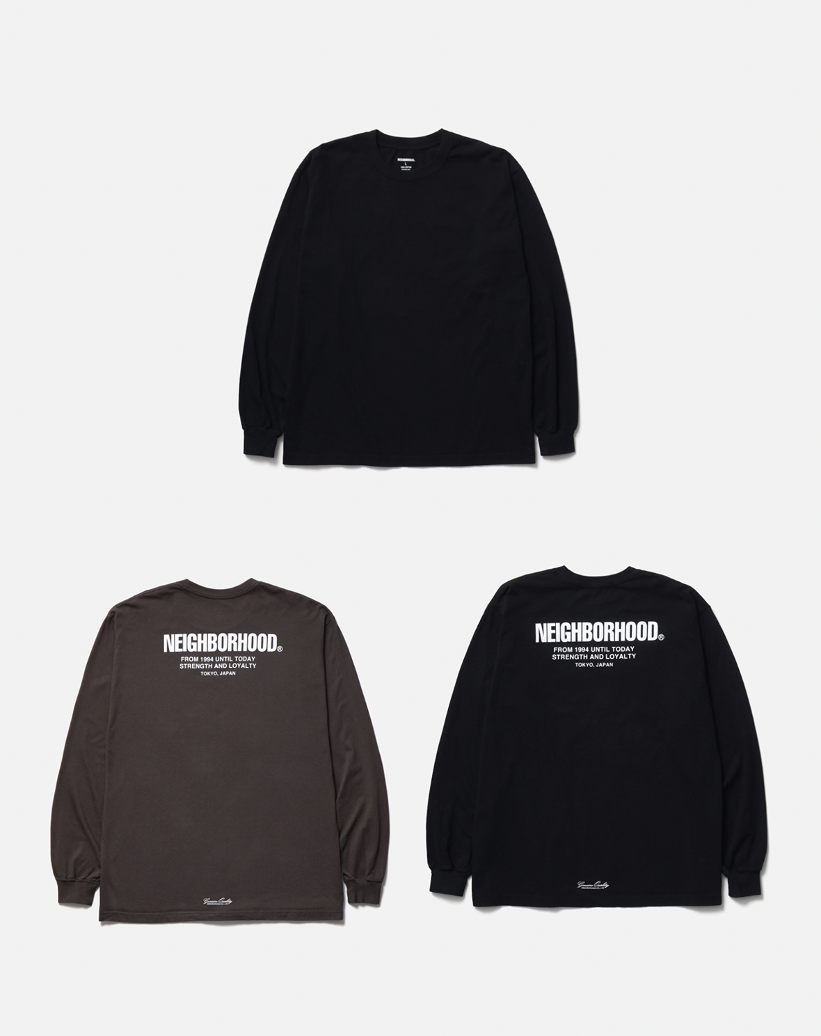 [Instock] NEIGHBORHOOD FW25 NH . TEE LS-4 | (Black / Brown)