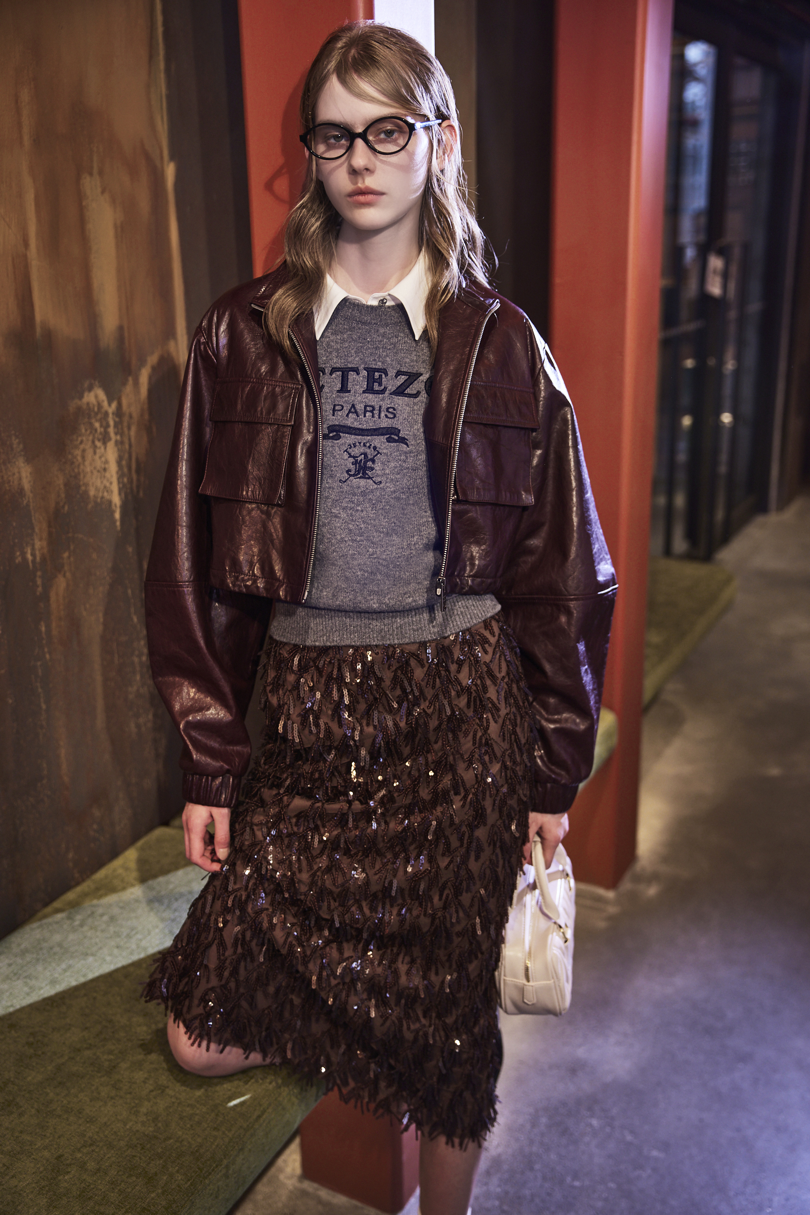 BE15221A1 品格之印 JE 徽章針織短袖上衣 (2色)