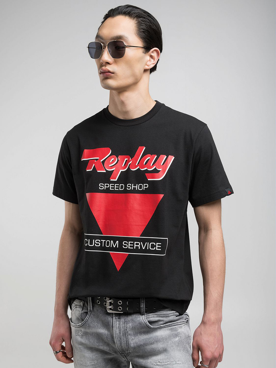 REPLAY 文字印花T-shirt