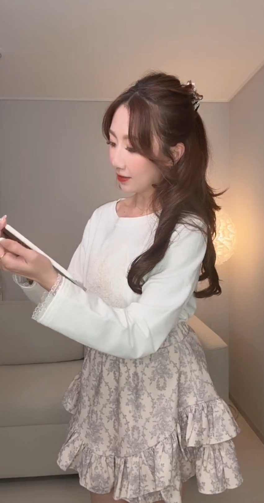 *BJ2 MADE SERIES* 🪻🌙MIST DE LILAS RUFFLE SKIRT KR 1021