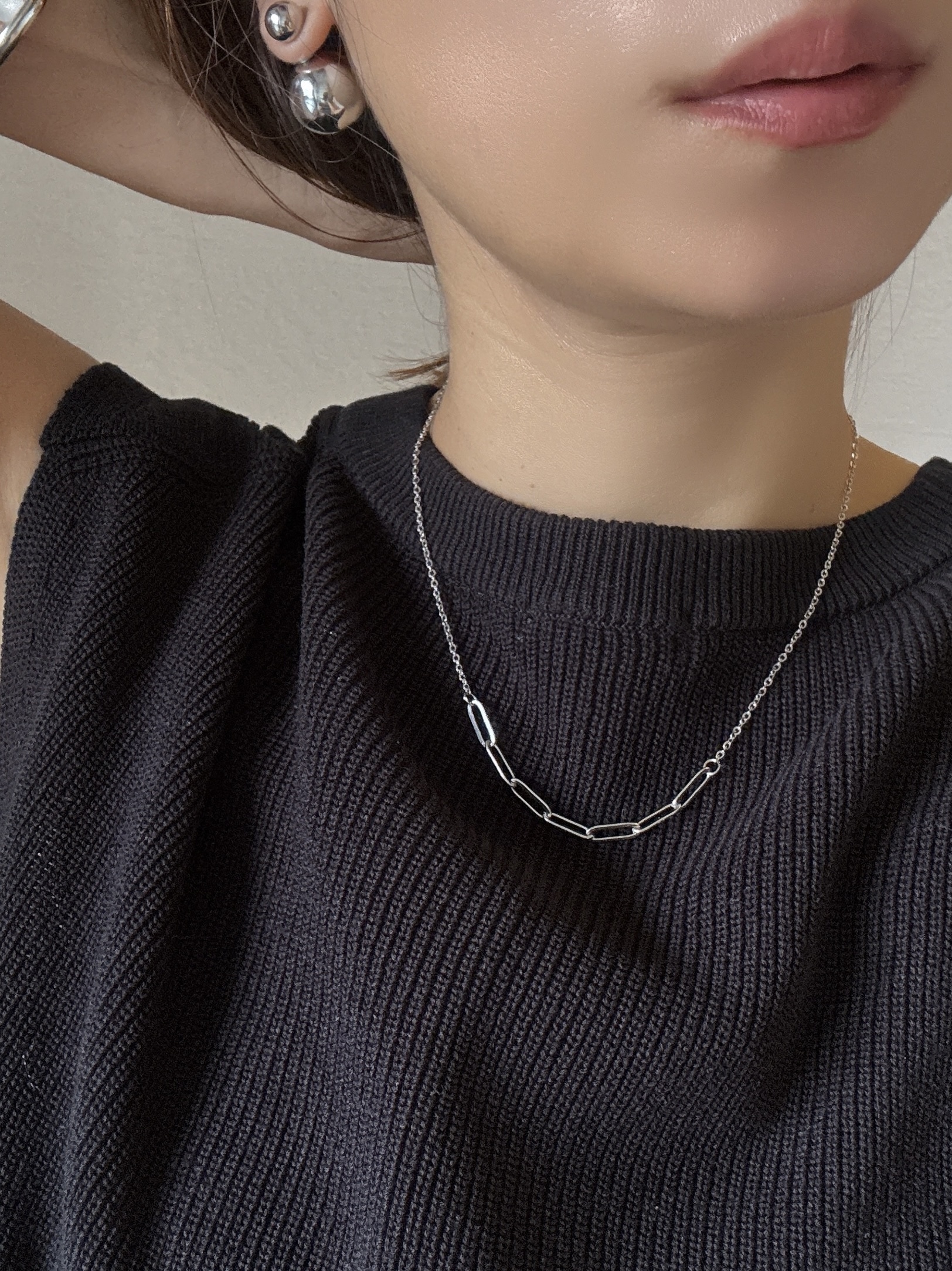 paper clip link chain necklace