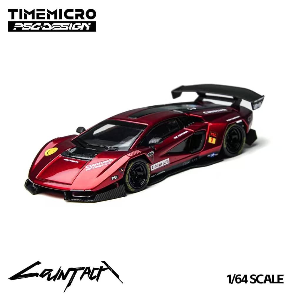 PO-$170 * TIME MICRO * 1:64 LAMBORGHINI COUNTACH LPI800-4 PSC "V" SCARLET RED [OD45952]