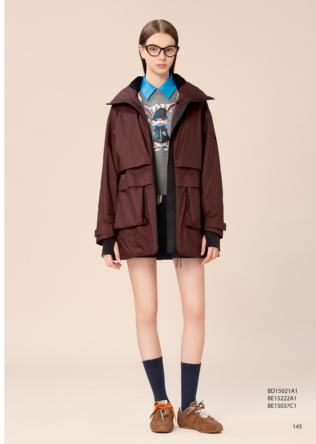 BE15222A1 潮玩支線狩獵兔潮印花針織短袖