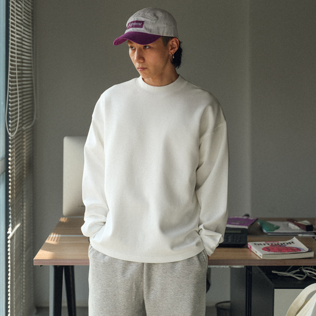 超舒適萊賽爾半高圓領長袖